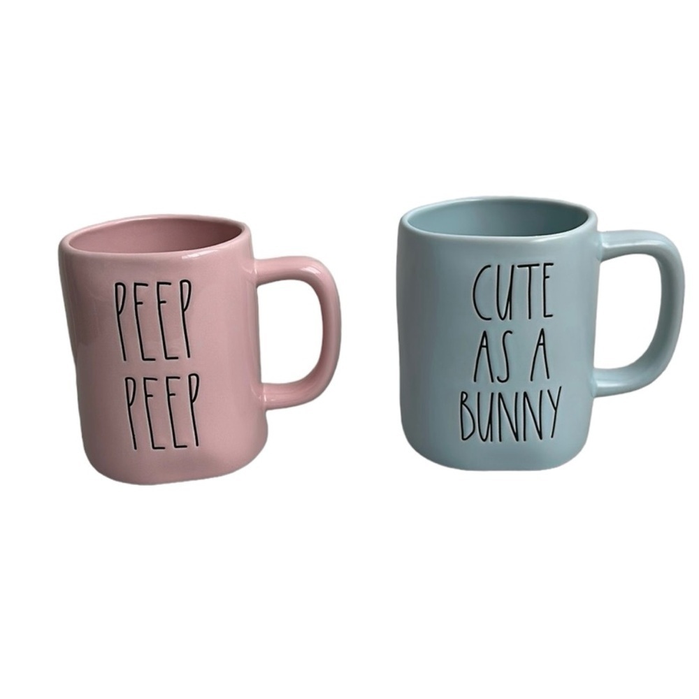 Easter Mugs | Rae Dunn | Peep Peep & Cute as a Bunny - Set Of 2 - New!